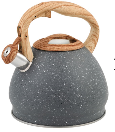 Big Capacity Whistling Kettle Stainless Steel Water Tea Kettle with Marble Coating