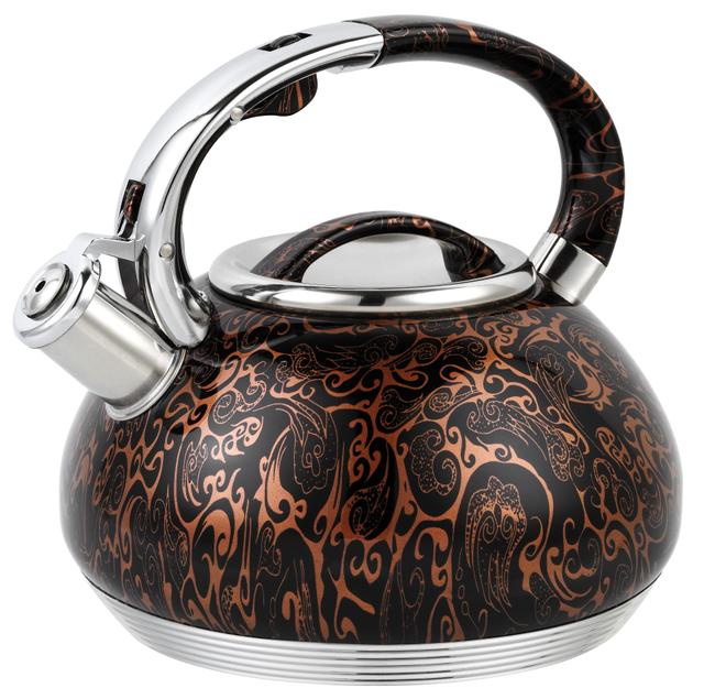7Steps Bottom 3.0L Cookware Set Stainless Steel Whistling Kettle Teapot with Color Coating
